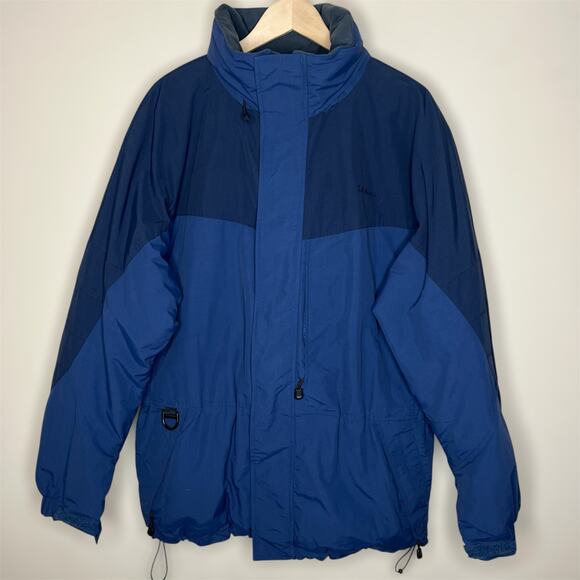 Vtg LL Bean Outdoors Coat Large Mens Blue Insulated Parka 90s Ski Snow Jacket